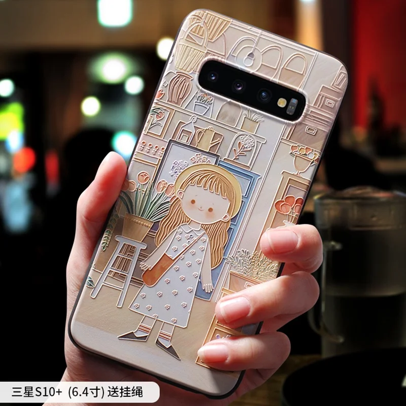 Чехол для Samsung S10 PLUS S9 S8 S10lite S10e в гонконгском ретро-стиле маленьких девочек |