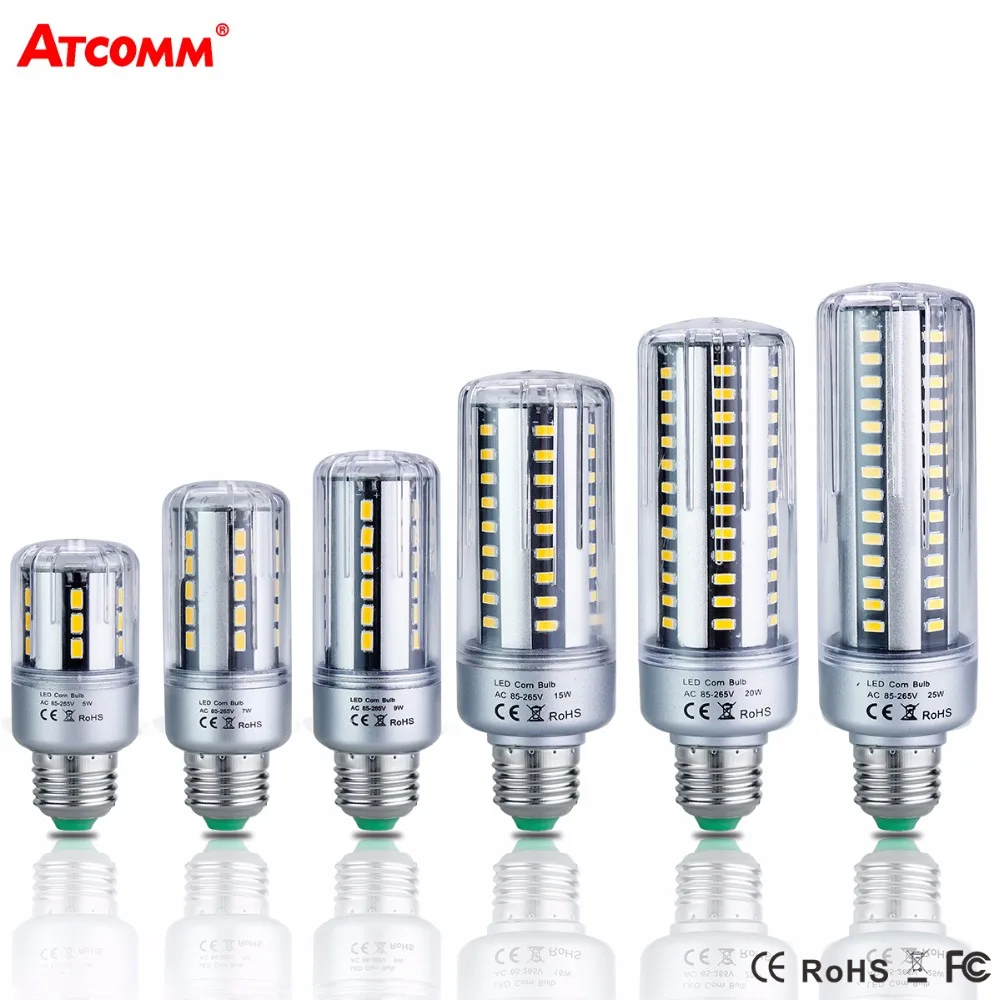 

E14 E27 LED Diode Lamp 85-265V 5W 7W 9W 15W 20W 25W High Lumen No Flicker SMD 5736 Ampoule Led E27 Corn Bulb