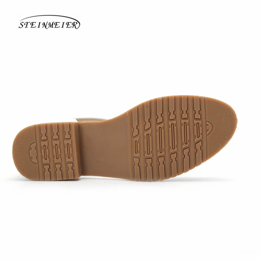 

Genuine leather sandals shoes Handmade white green buckle strap sandals British round toe oxford shoes for women 2020 summer