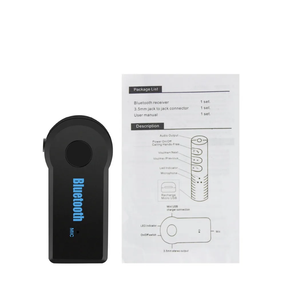 Bluetooth Aux мини аудио приемник передатчик 3 5 мм разъем громкой связи Авто