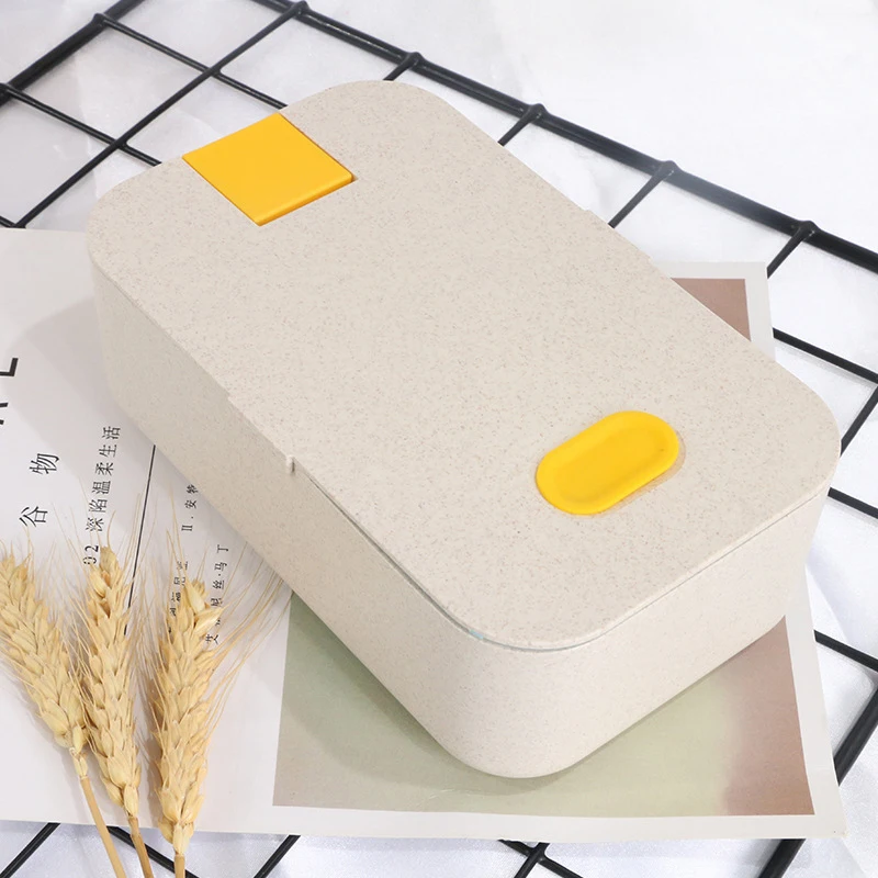 800 мл микроволновый Ланч бокс из пшеничной соломы столовая посуда контейнер для