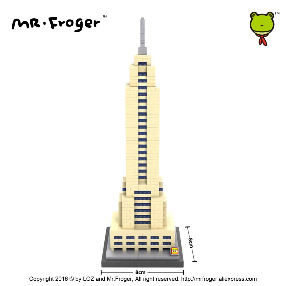 Mr. Froger LOZ Empire State Building Diamond Block всемирно известный архитектурный игрушечный кубик