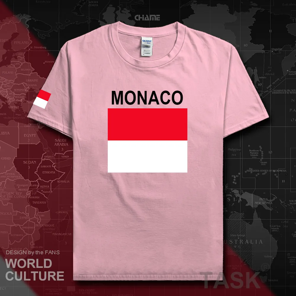Мужская футболка из хлопка в стиле хип-хоп Principality of Monaco MCO 2018 одежда с флагом