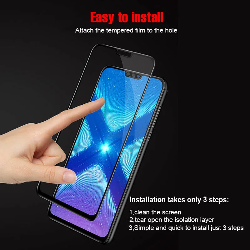 2pcs protective glass honor 8x screen protector On For huawei hoinor tempered glas hauwey honor8x hono 8 x safety cover Film | Мобильные