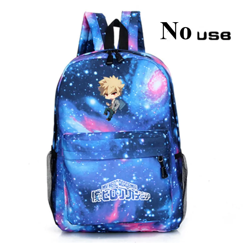 Style 6 My Hero Academy аниме рюкзак с USB портом сумка через плечо дорожная школьная сумка USB мода подростков Повседневная сумка для ноутбука - Цвет: Style 6