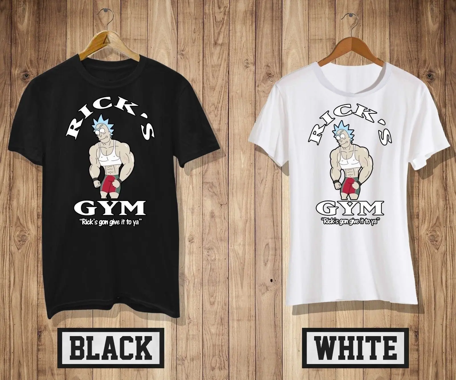 Футболка Ricks Gym Rick and Morty Schwifty черно-белая классная цветная рубашка My 3 Бесплатная