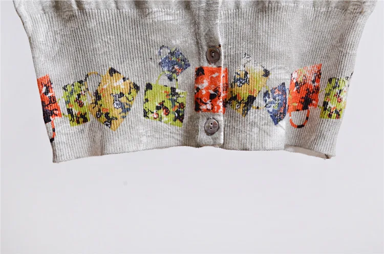 2018 New printed cardigan cfall and winter sweet sweaters women cart bag sweater design new |