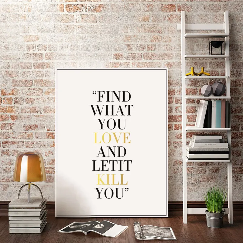 Современный минимализм алмаз котировки плакат A4 холст печать стены