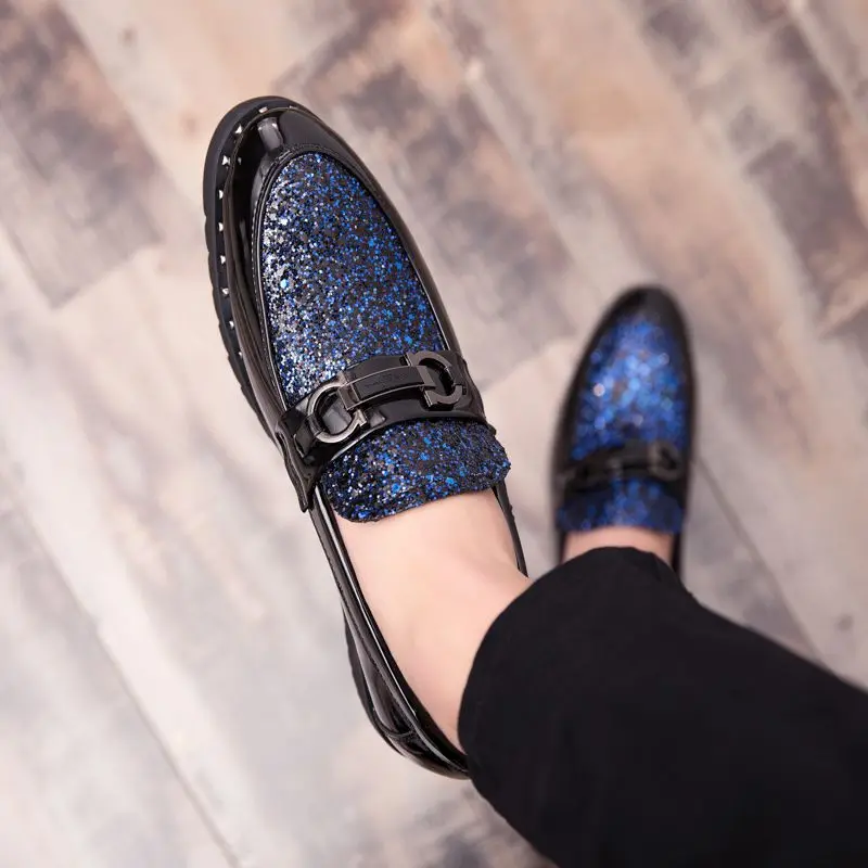 Thestron Men Loafers Casual Shoes Leather Fashion Footwear Blue Black Slip-On Mens Brand Designer | Обувь