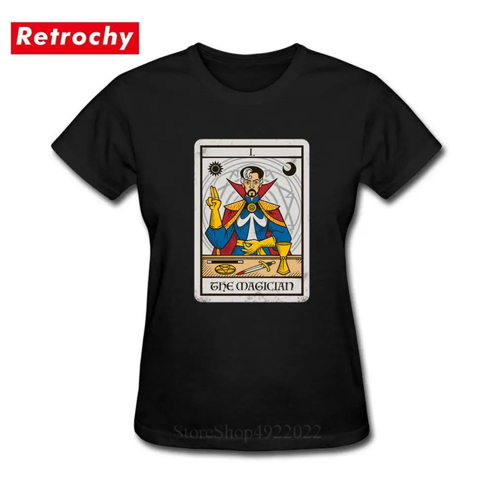 Женская Ретро-футболка Doctor Who Magic Tarot Sci-Fi громоздкая футболка волшебника футболки