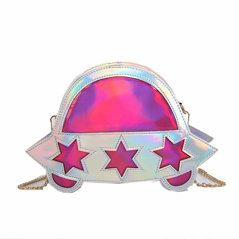 Moeluohouse Mori для женщин и девушек сумка через плечо UFO форма звездное небо цепь