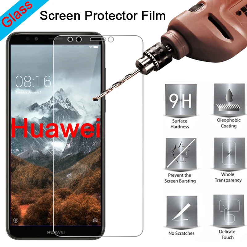 

2PCS 9H Tempered Glass umi for Huawei Honor 8 9 10 Lite 8C 8X 7A 7S 7X 7C Pro Play Magic 2 Protective Film Screen Protector
