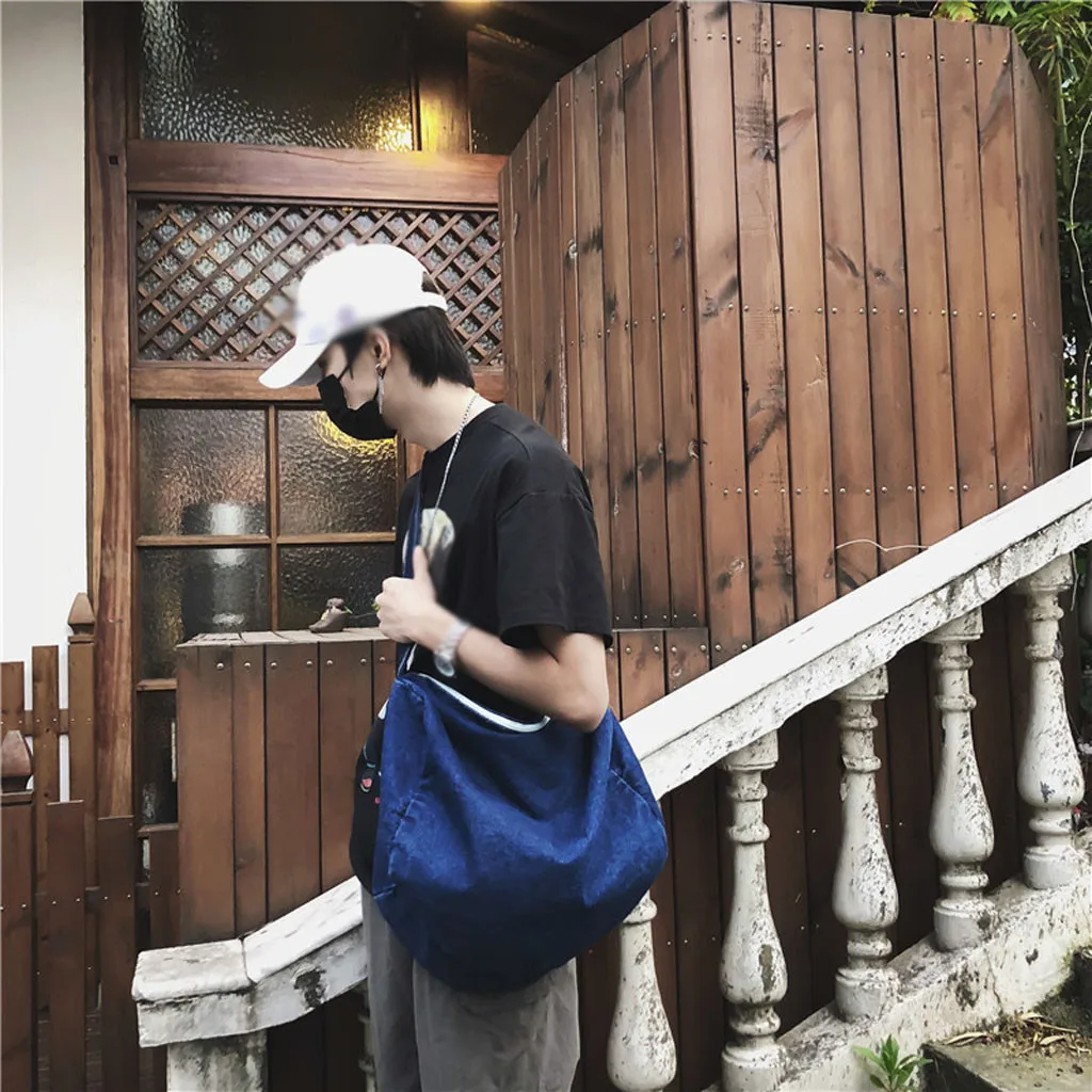 2019 Весна Лето Новая модная женская джинсовая одноцветная Большая вместительная