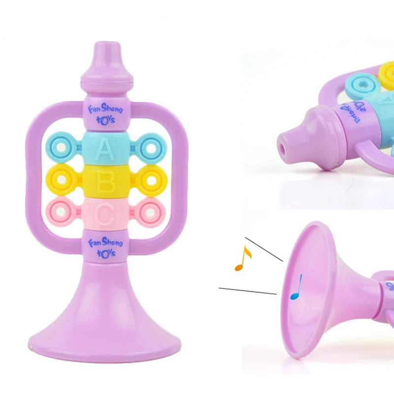 1 шт. детские милые пластиковые красочные труба с динамиком Детские Музыкальные