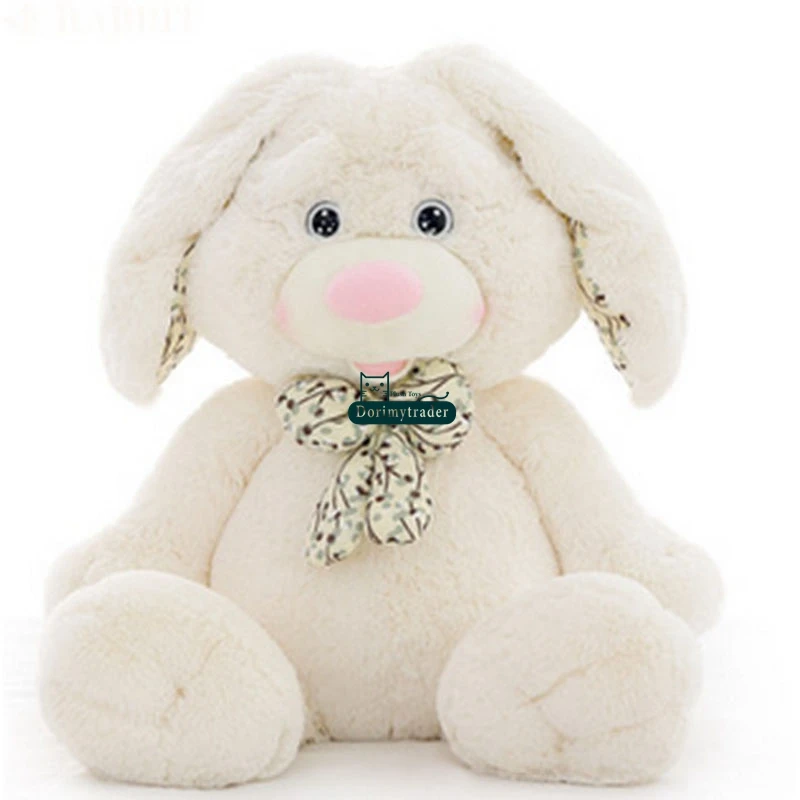 Dorimytrader Pop Giant Anime Bunny Plush Doll Big Soft Stuffed Long Ear Rabbit Animals Toy with Rose Incense Lover Baby Gift | Игрушки и