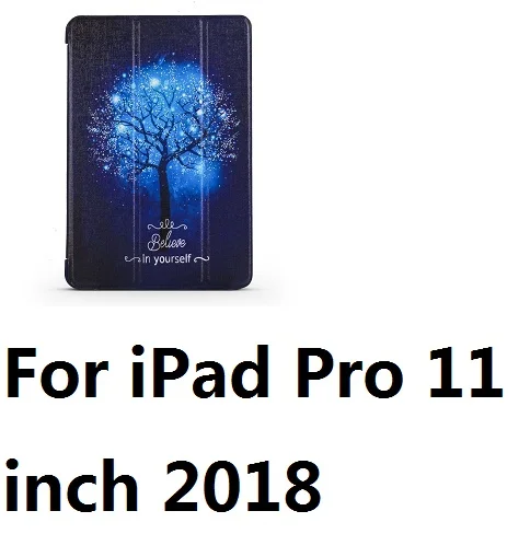 QUWIND синий дерево непрозрачные мягкий сон проснуться чехол для iPad Mini 1234 iPad 234 iPad iPad воздуха 1 2 Pro 9,7 10,5 - Цвет: For iPad Pro 11 2018