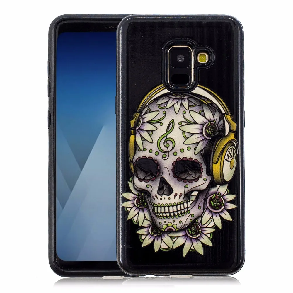 Etui For Coque Samsung A8 2018 Case Silicone Hard shell Two in one Back Cover Fundas Galaxy A530 A530F cases | Мобильные телефоны и