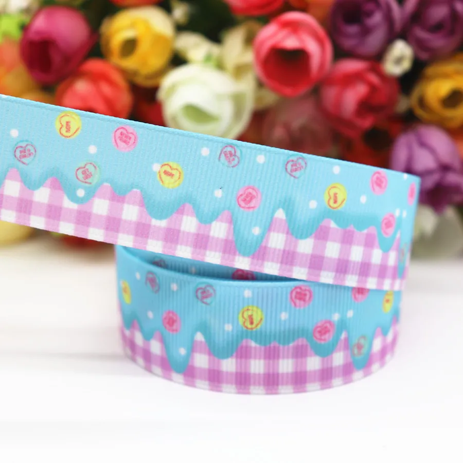 5 ярдов Grosgrain лента Торт печатная 1 &quot25 мм пробки для бутылок DIY ремесла аксессуары
