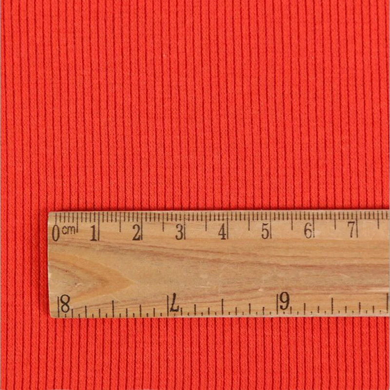 JIETAI 21S 2x2 Трикотажная хлопковая ткань в рубчик эластичная 10 см × 1 м воротник