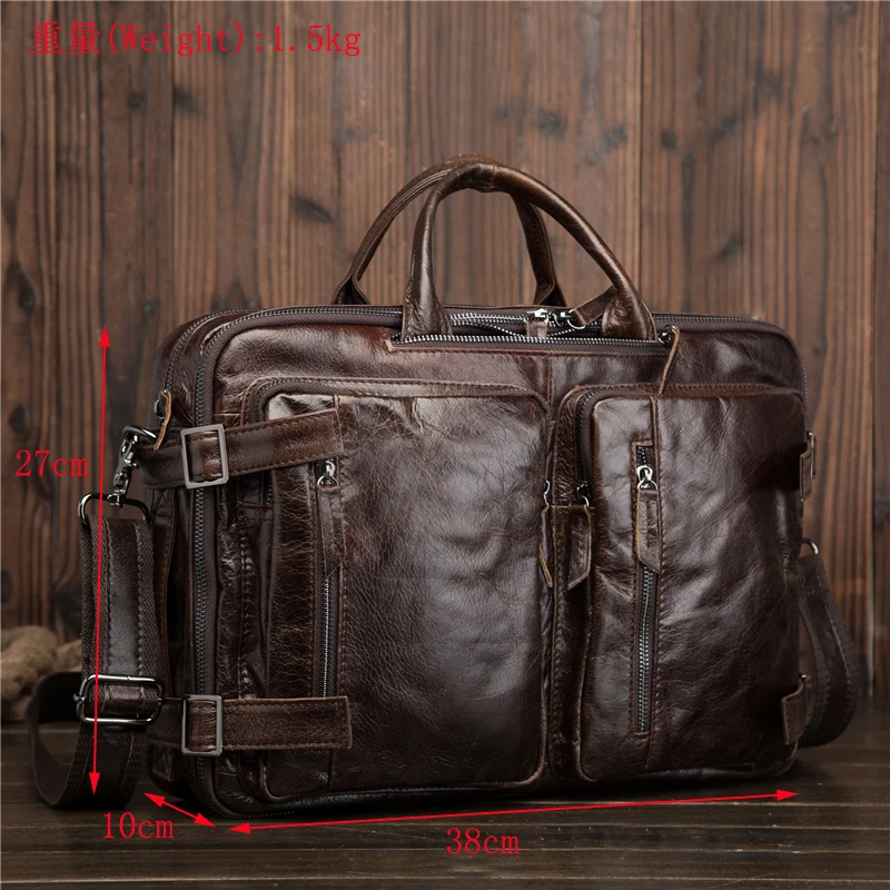 

Man Woman Backpack Genuine Leather Men High Capacity Travel Male CrossBody Shoulder Business Fashion Oil Wax Messenger Bolosa