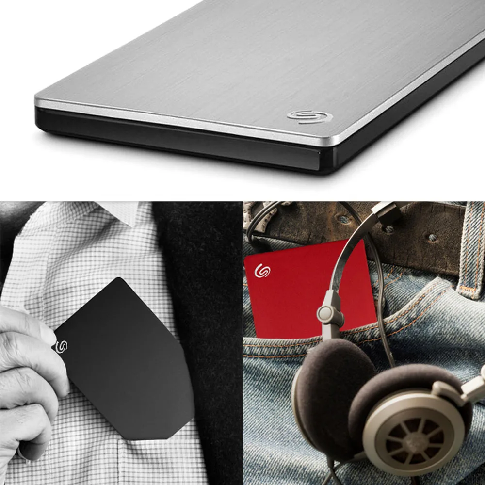 Seagate 2 ТБ резервного копирования плюс тонкий USB 3 0 5 &quotвнешний HDD диск портативный