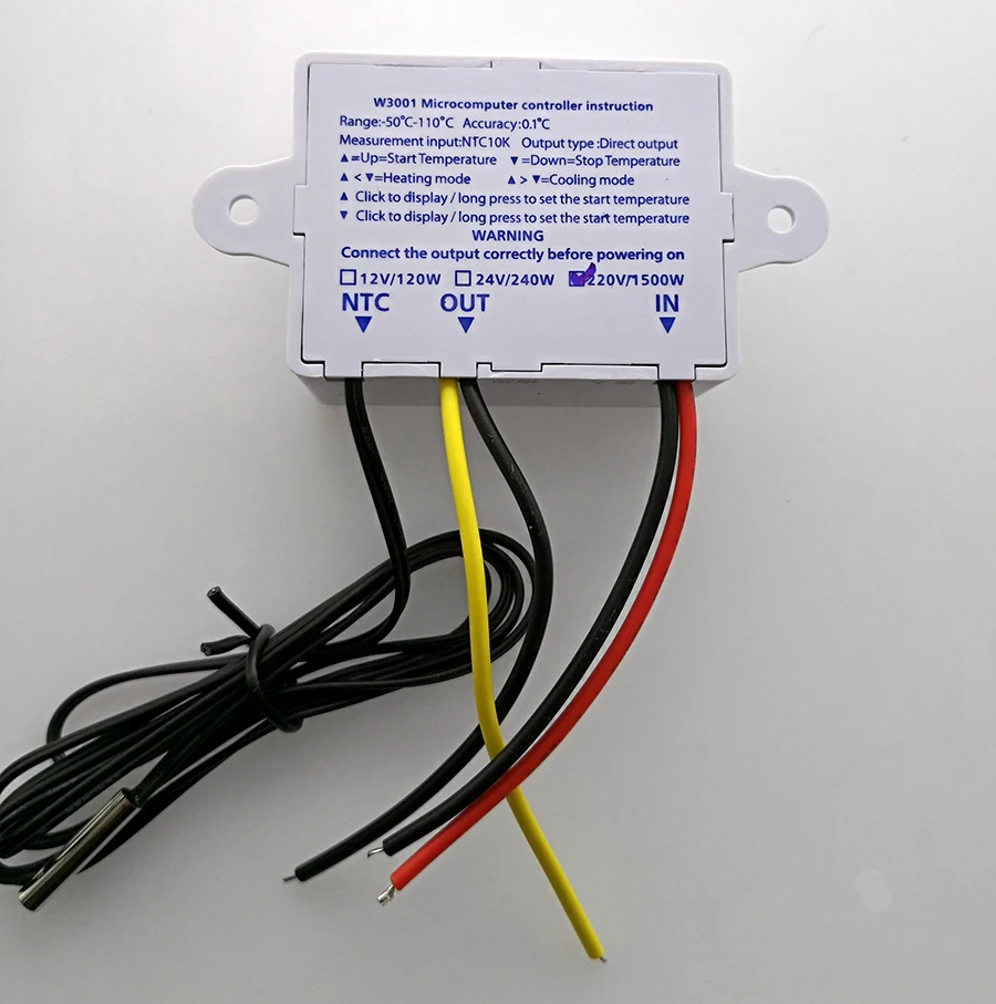 W3001 цифровой Управление Температура микрокомпьютерный термостат переключатель термометр Новый