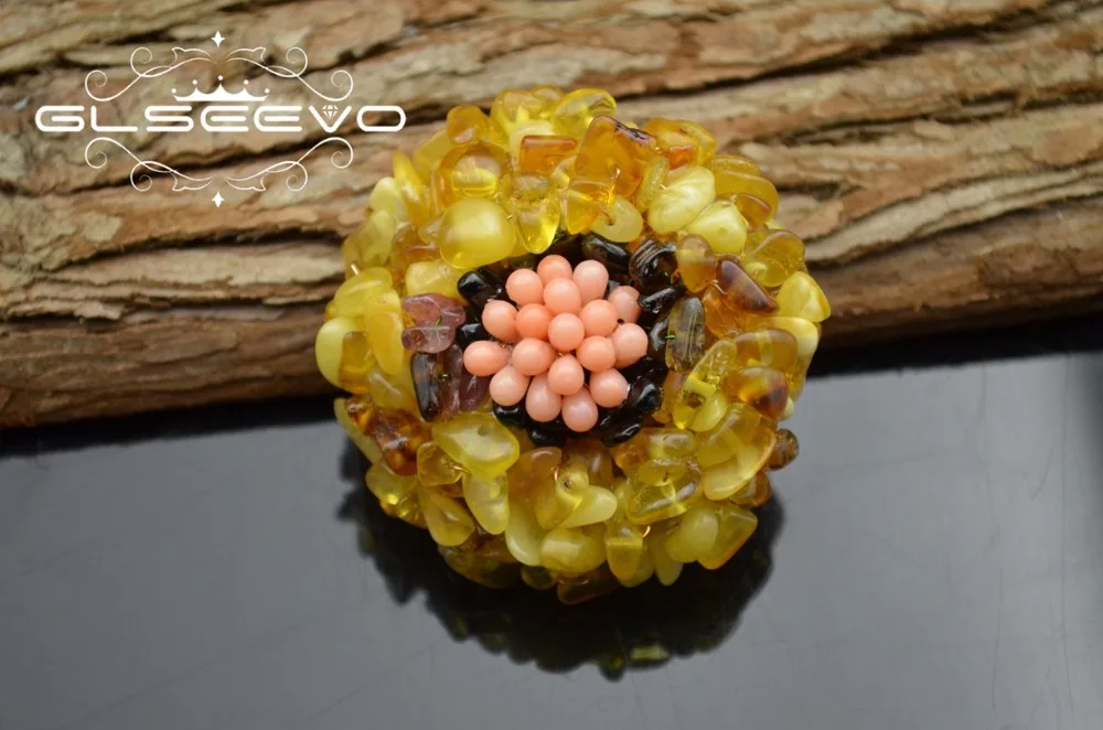 XlentAg натуральный пчелиный воск бамбук Коралловая брошь булавки цветок броши для