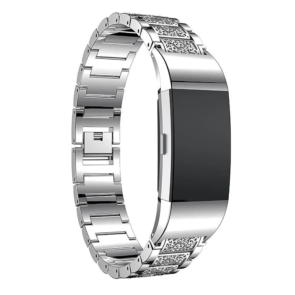 Essidi для женщин и девочек, умный Браслет, ремешок для Fitbit Charge 3, фитнес-часы, ремешок из нержавеющей стали, сменный для зарядки 3, металлический