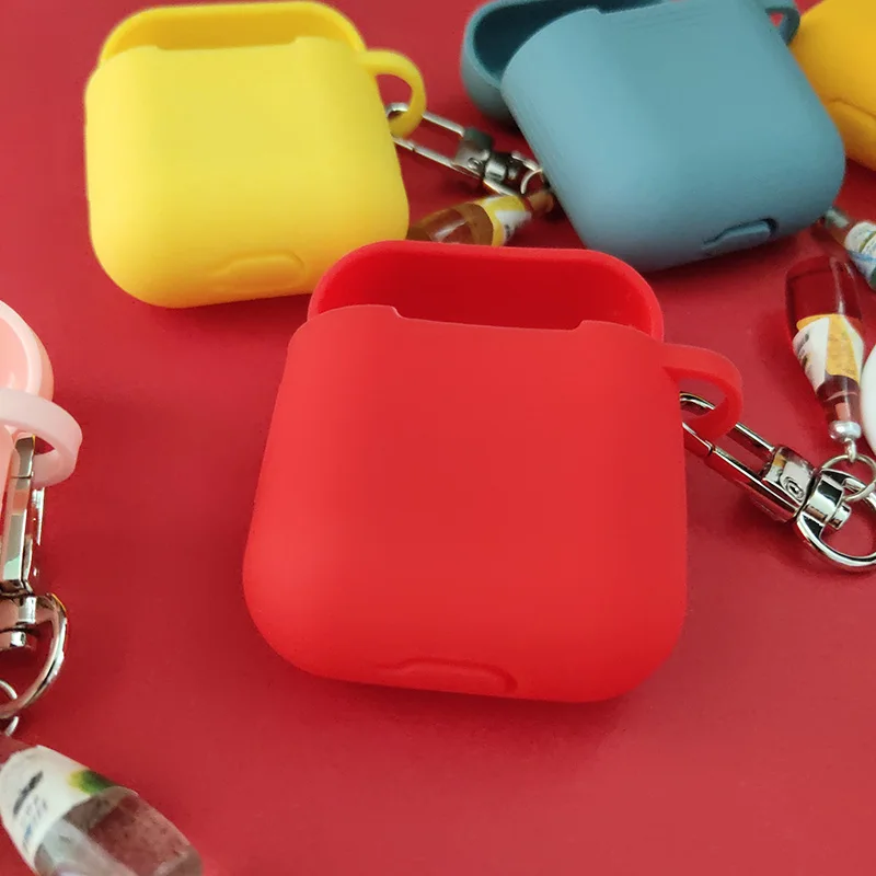 Простая красивая бутылка для вина красный Силиконовый чехол для Apple Airpods чехол Аксессуары Bluetooth наушники сумка защитный чехол подарок
