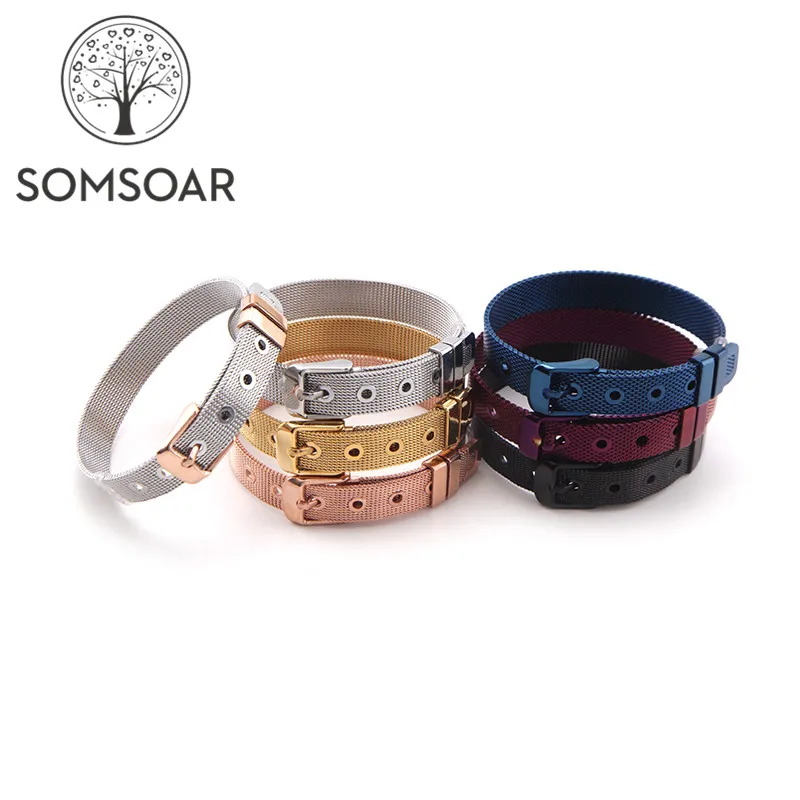 Somsoar ювелирный браслет новейший цветной стальной без швов Royalblue &amp cofer фиолетовый