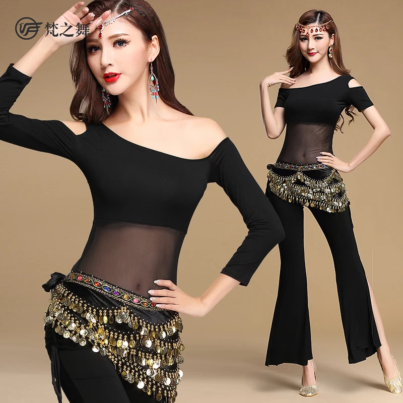 Набор костюма для танца живота Профессиональный Bellydance топ+ брюки костюмы для женщин S431+ k477
