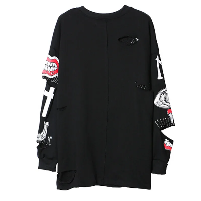 Женская толстовка с длинным рукавом и принтом губ|fashion sweatshirt|sweatshirt fashionsweatshirt pattern |