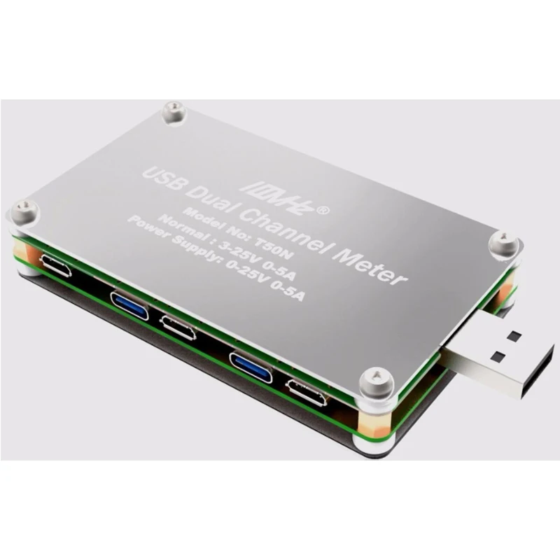 T50N двухканальный монитор питания USB PD QC3.0 QC2.0 тестовый тестер измеритель