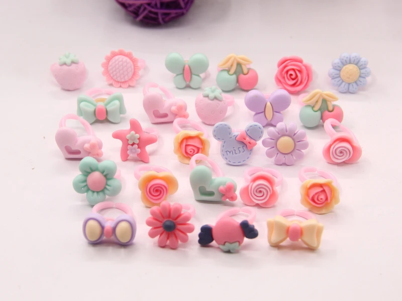 Мультяшные кольца для девочек 100 шт./лот|assorted rings|rings for kidsring |