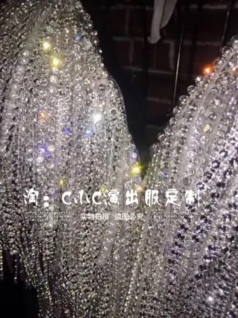 

2020 Women New Silver Fringe Sexy Coverall Slim Female Singer Female Dj Bar Nightclub Costume Party Celebration Dance