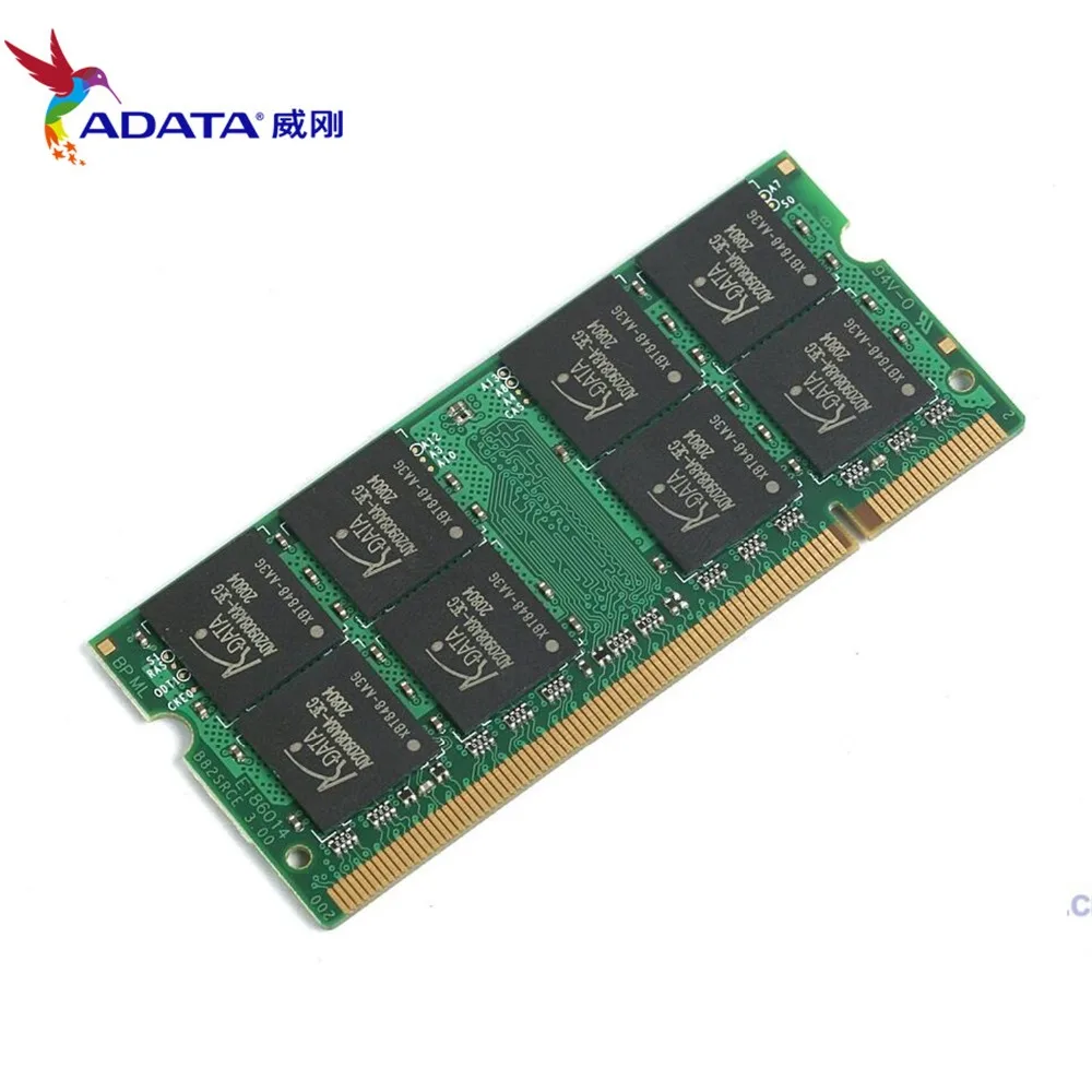 Ноутбук AData 4GB (2pcsX2GB) DDR2 2GB RAM 800Mhz PC2 6400U SO DIMM 240PIN 1 8 V CL6 Бесплатная