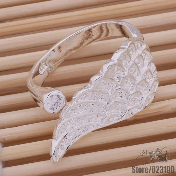 AR274 милые посеребренные кольца love, серебряные модные ювелирные изделия, простое крыло/ecvamuca fphaogoa