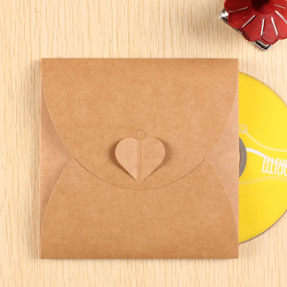 Креативная Свадебная сумка для хранения компакт дисков и из крафтовой бумаги