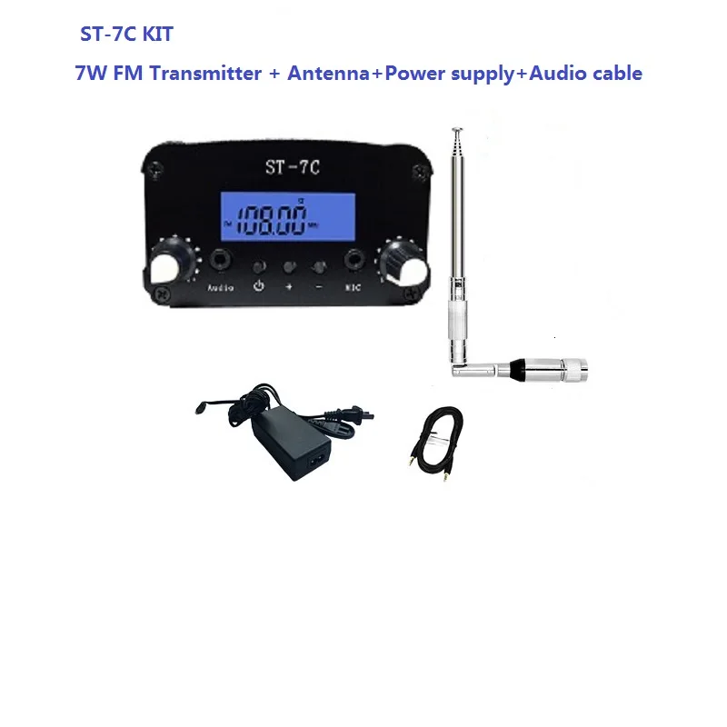 7 Вт/1 Вт FM стерео PLL передатчик + небольшая антенна источник питания|pll transmitter|powerful