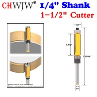 1pc 14 shank flush trim router bit top bottom bearing 1 12h for woodworking cutting tool chwjw 14982