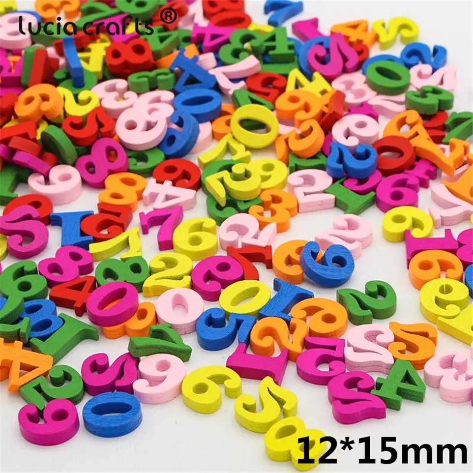 Random mixed2 100pcs 50 шт/100 шт./лот прибл. 12*15 мм/14,5 мм/22 мм натуральные красочные деревянные буквы с отверстиями DIY ручной работы украшения E1105 - Цвет: Random mixed2 100pcs