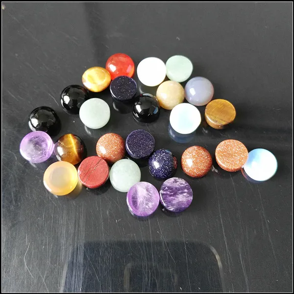 20PCS nature stone cabochon fashion jewelry diy beads charms accessories size 8mm 10mm mix different types of | Украшения и