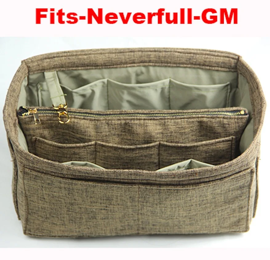 Neverfull-GM Подходит для Speedy25 30 35 40 восхитительная ручная тканевая сумка органайзер сумка-тоут кошелек вставка Водонепроницаемый Косметический подгузник вещи сумка - Цвет: Neverfull-GM