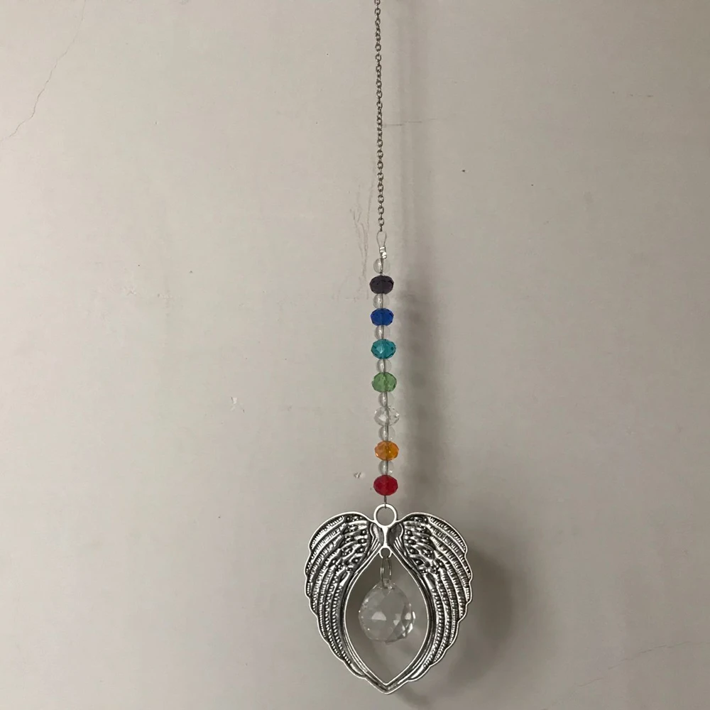 1 шт. Хрустальная подвеска в виде крыльев Ангела радуги Ловца солнца шара призмы