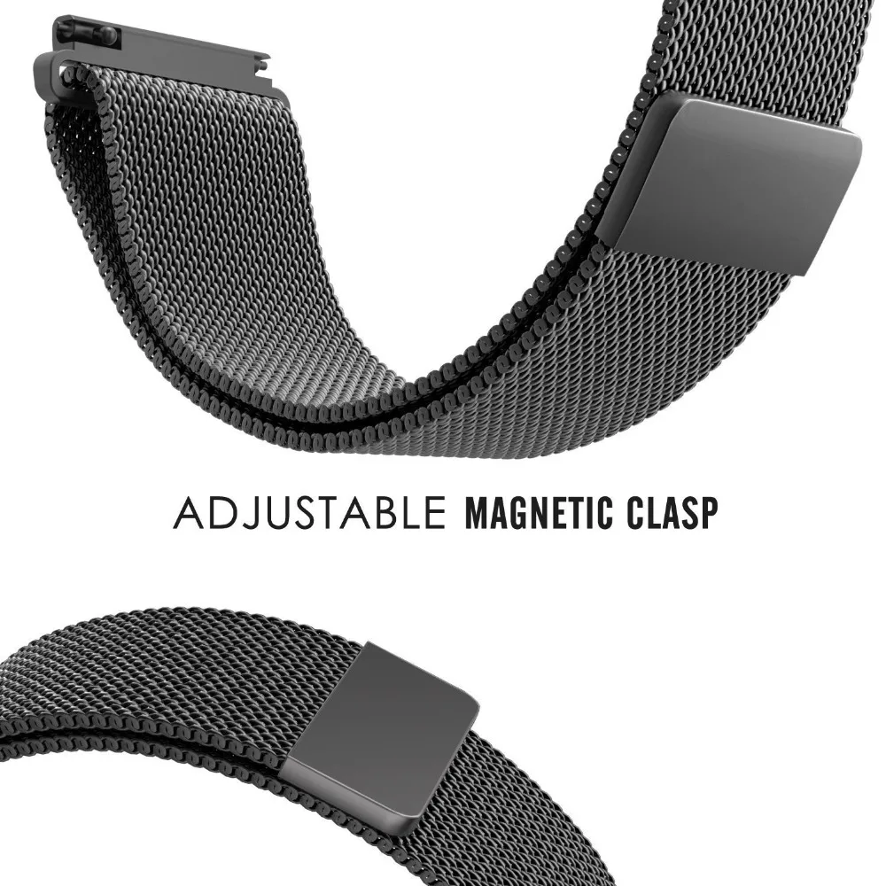 Uebn 22 мм Milanese Loop band для Samsung Шестерни S3 классический браслет ремешок Frontier