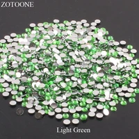 zotoone flatback resin light green glue on rhinestones strass applique nail art non hotfix crystal stones for clothes decoration