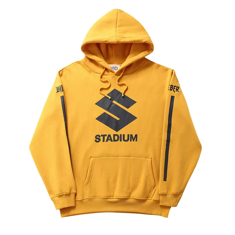 HZIJUE Bieber Stadium whoose Tour флисовые желтые толстовки В Стиле Хип-хоп с полосатым принтом уличная толстовка мужская кофта с капюшоном в стиле "SWAG" S-XXL