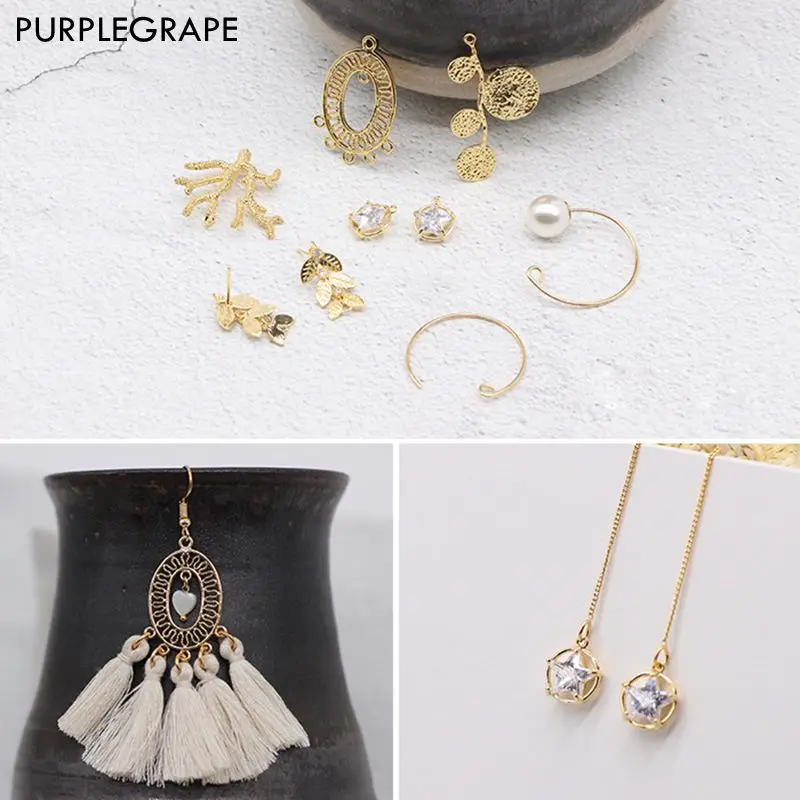 PURPLEGRAPE лист для гальванического меднения 18K цвет золото серьги мульти образных
