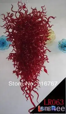 

LR063-Free Shipping Unique Art Glass Pendant Lamp Red