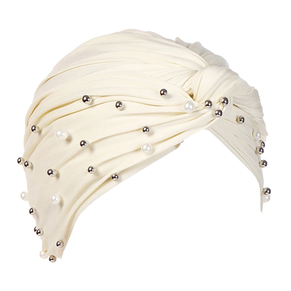 Женский удобный растягивающийся тюрбан однотонного цвета